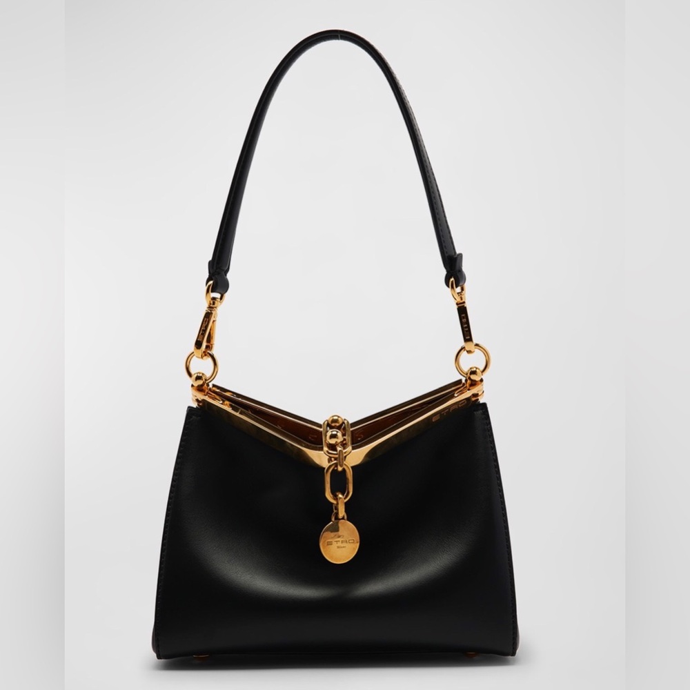 Etro Vela Frame Leather Small Shoulder Bag